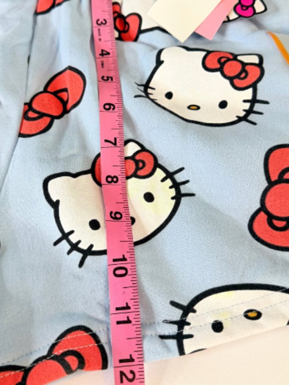 Hello Kitty Sanrio Shorts Women Small Blue Pajama Lounge Elastic Cute NWT - Picture 6 of 7